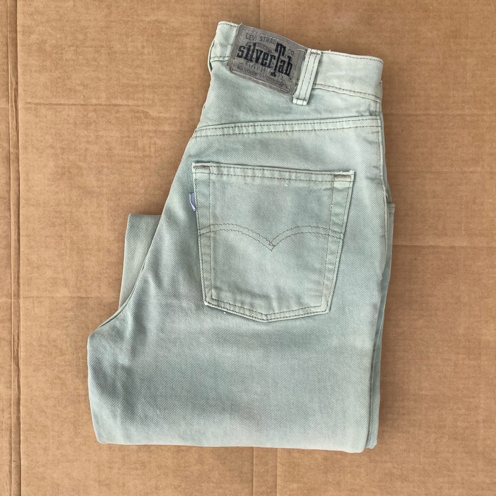 Vintage Levi’s Levi Strauss Green Silvertab Jeans Size 29 Skater High Waist 90's